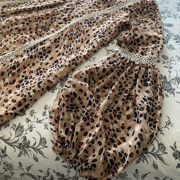 Indikah Animal Print Leopard Flowy Tunic Dress Size M - Picture 9 of 11